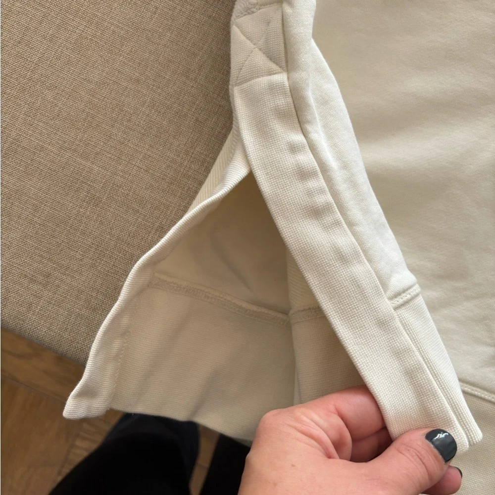 La Ligne Super Half Zip Hoodie Sweatshirt White Size XS